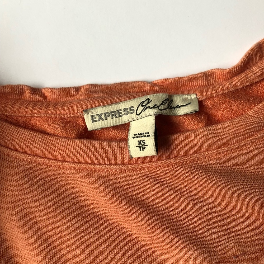 Express Quarter Sleeve Ruffled Sweatshirt - Picture 4 of 4